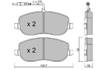 Комплект тормозных колодок AISIN BPFI-1023